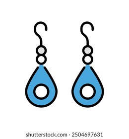 Earrings icon vector stock illustration