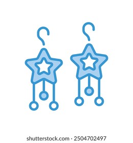 Earrings icon vector stock illustration