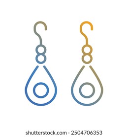 Earrings icon vector stock illustration