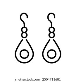 Earrings icon vector stock illustration