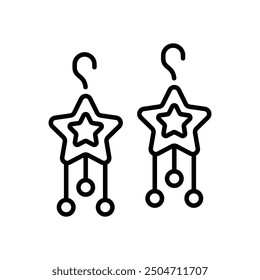 Earrings icon vector stock illustration