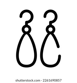 Earrings Icon Vector Symbol Design Illustration