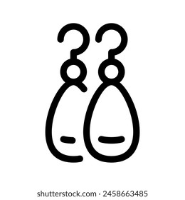 Earrings Icon Vector Symbol Design Illustration