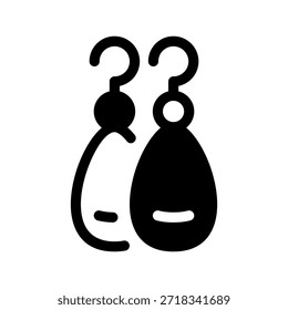 Ilustração de design de símbolo de vetor de ícone de brincos