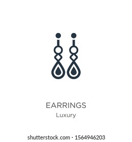 Earrings icon vector. Trendy flat earrings icon from luxury collection isolated on white background. Vector illustration can be used for web and mobile graphic design, logo, eps10