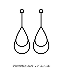 Earrings icon web design in vector