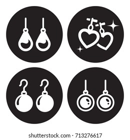 Earrings icons set