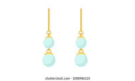 Earrings jewelrey accesory vector illustration