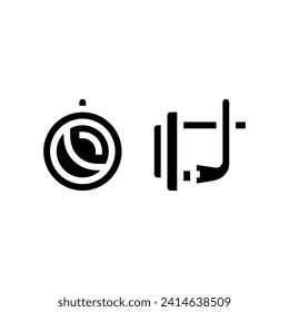 earrings jewelry fashion glyph icon vector. earrings jewelry fashion sign. isolated symbol illustration