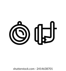 earrings jewelry fashion line icon vector. earrings jewelry fashion sign. isolated contour symbol black illustration