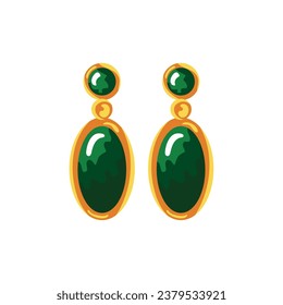 earrings jewelry illustration isolated vector