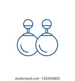 Earrings line icon concept. Earrings flat  vector symbol, sign, outline illustration.