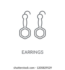 Earrings linear icon. Earrings concept stroke symbol design. Thin graphic elements vector illustration, outline pattern on a white background, eps 10.