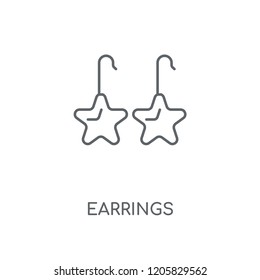 Earrings linear icon. Earrings concept stroke symbol design. Thin graphic elements vector illustration, outline pattern on a white background, eps 10.