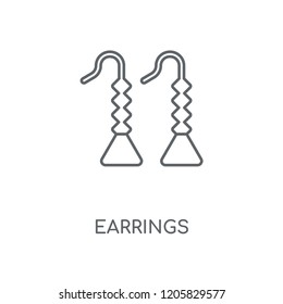 Earrings linear icon. Earrings concept stroke symbol design. Thin graphic elements vector illustration, outline pattern on a white background, eps 10.