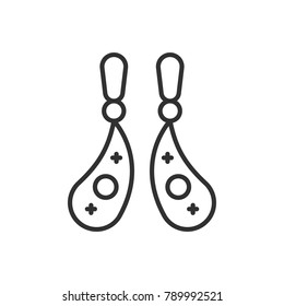 earrings. linear icon. Line with Editable stroke
