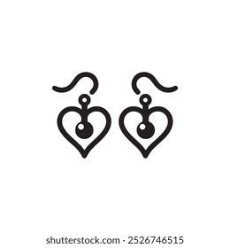 Earrings logo. Trendy earrings icon from beauty collection isolated on white background. Jewelry sign symbol vector illustration can be used for web and mobile graphic design, logo, eps10