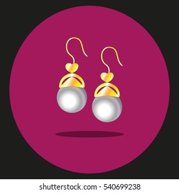 Earrings with pearls