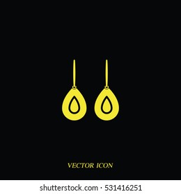 Earrings simple icon.