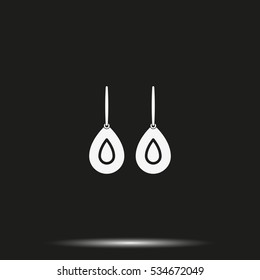 Earrings simple icon.