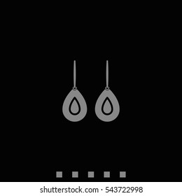 Earrings simple icon.