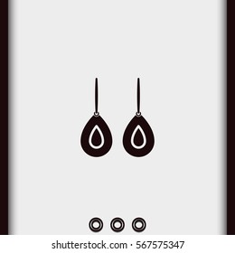 Earrings simple icon.