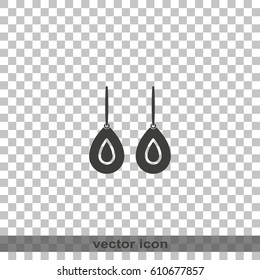 Earrings simple icon.