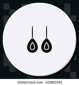 Earrings simple icon.