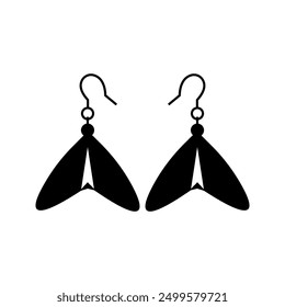 Earrings simple icon. luxury jewelry icon