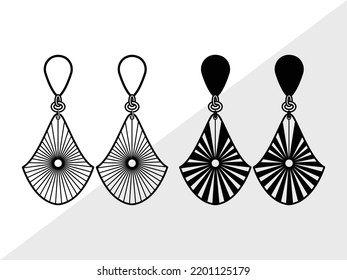 Earrings SVG Printable Vector Illustration svg