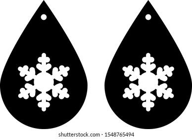 Earrings template cuting laser cad vector illustration