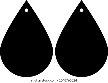Earrings template cuting laser cad vector illustration