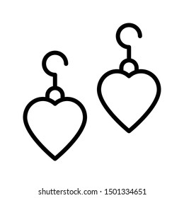 earrings thin line vector icon