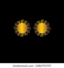 Earrings Vector, Art, Icons Royalty Free Vector Image