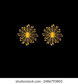 Earrings Vector, Art, Icons Royalty Free Vector Image