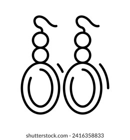 Earrings vector design isolated on white background