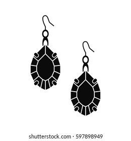 Earrings vector icon