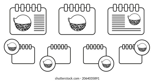 Earrings vector icon in calender set illustration for ui and ux, website or mobile application