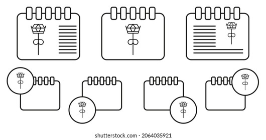 Earrings vector icon in calender set illustration for ui and ux, website or mobile application