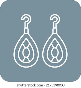 Earrings vector icon. Can be used for printing, mobile and web applications.