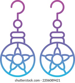 Earrings vector icon. Can be used for printing, mobile and web applications.