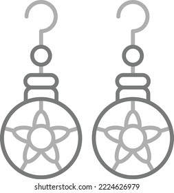 Earrings vector icon. Can be used for printing, mobile and web applications.