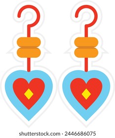 Earrings vector icon. Can be used for printing, mobile and web applications.