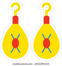 Earrings vector icon. Can be used for printing, mobile and web applications.