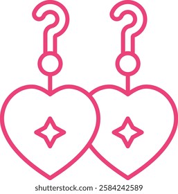 Earrings vector icon. Can be used for printing, mobile and web applications.