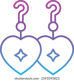 Earrings vector icon. Can be used for printing, mobile and web applications.