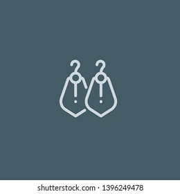 Earrings vector icon. Earrings concept stroke symbol design. Thin graphic elements vector illustration, outline pattern for your web site design, logo, UI. EPS 10.