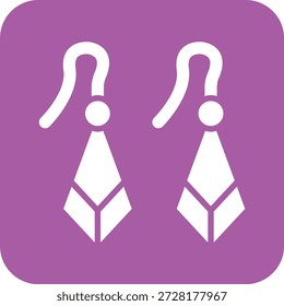 Ilustração de design de ícone de vetor de brincos