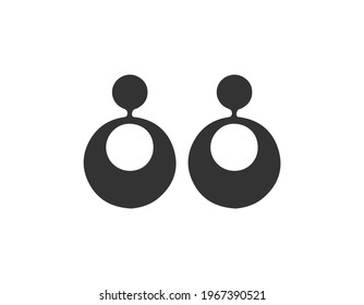 Earrings vector icon. Editable stroke. style sign for use on web design and mobile apps, logo. Symbol illustration.