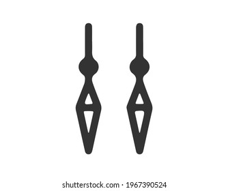 Earrings vector icon. Editable stroke. style sign for use on web design and mobile apps, logo. Symbol illustration.
